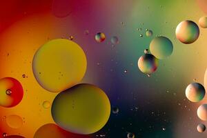 Colorful Oil Bubbles Background photo