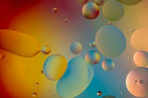 Colorful Oil Bubbles Background photo