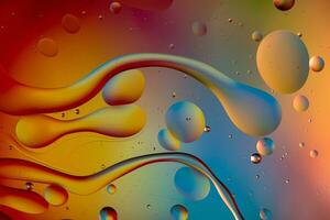 Colorful Oil Bubbles Background photo