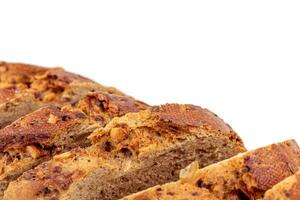 Flax Seed Bread on White Background photo