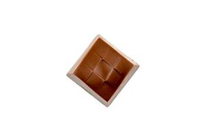 Chocolates on white background photo