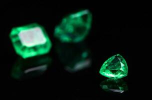 Green Natural Emerald Gemstone photo