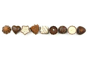 Assorted Chocolates on White Background photo