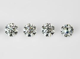 Diamonds on The White Background photo