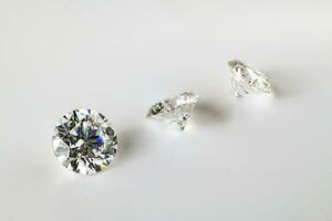 Diamonds on The White Background photo