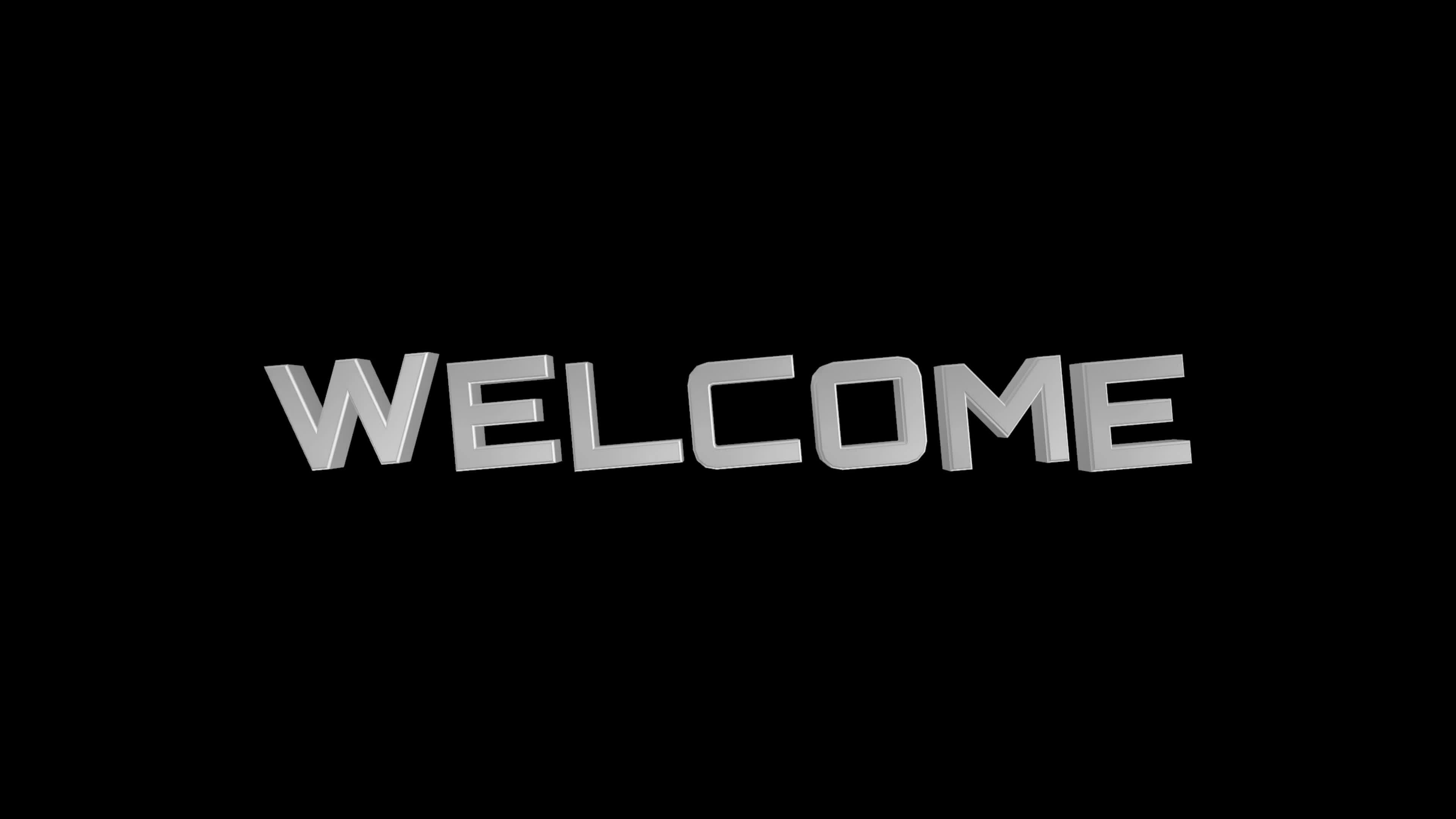Silver welcome animation. 3D text animation 32054212 Stock Video at ...