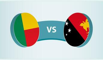 Benin versus Papua New Guinea, team sports competition concept. vector