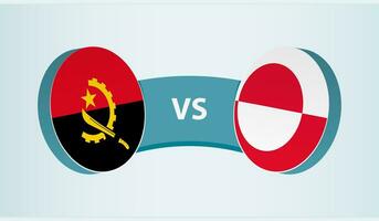 Angola versus Greenland, team sports competition concept. vector