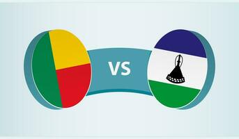 benin versus Lesoto, equipo Deportes competencia concepto. vector