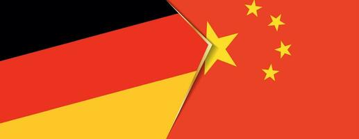 Germany and China flags, two vector flags.
