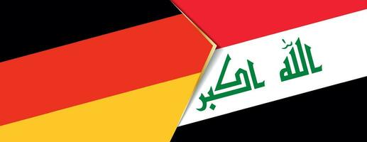 Alemania y Irak banderas, dos vector banderas