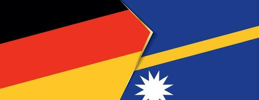 Germany and Nauru flags, two vector flags.