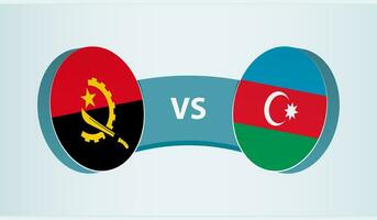 Angola versus Azerbaijan, team sports competition concept. vector