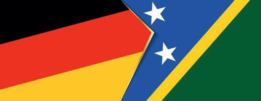 Germany and Solomon Islands flags, two vector flags.