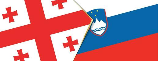 Georgia y Eslovenia banderas, dos vector banderas
