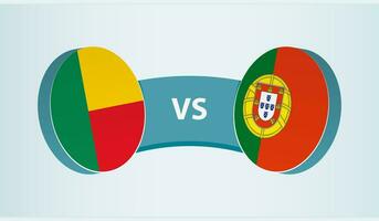 benin versus Portugal, equipo Deportes competencia concepto. vector