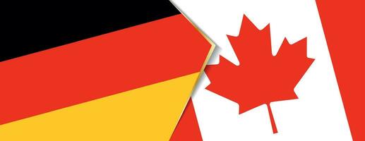 Alemania y Canadá banderas, dos vector banderas