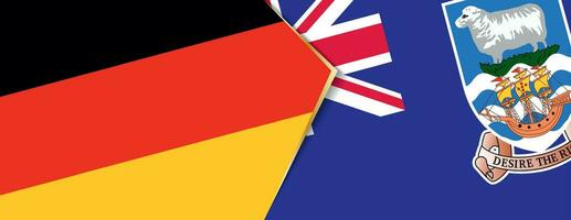 Germany and Falkland Islands flags, two vector flags.