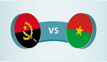 Angola versus Burkina Faso, team sports competition concept. vector