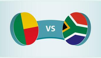 Benin versus South Africa, team sports competition concept. vector