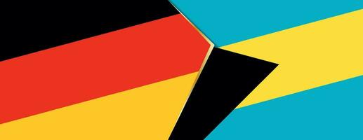 Germany and The Bahamas flags, two vector flags.
