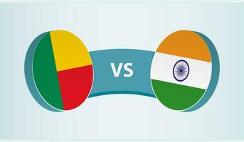 benin versus India, equipo Deportes competencia concepto. vector