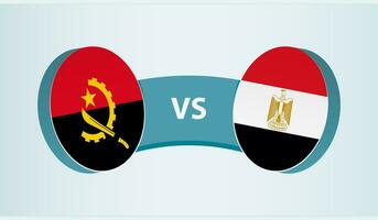 Angola versus Egypt, team sports competition concept. vector