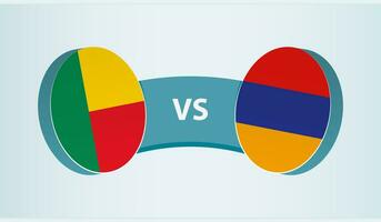 Benin versus Armenia, team sports competition concept. vector