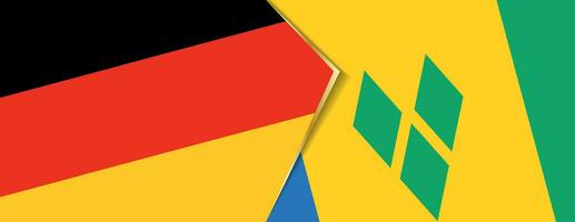 Germany and Saint Vincent and the Grenadines flags, two vector flags.