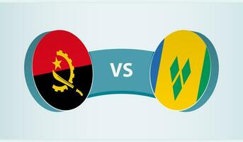 Angola versus Saint Vincent and the Grenadines, team sports competition concept. vector