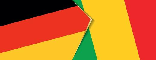 Germany and Mali flags, two vector flags.