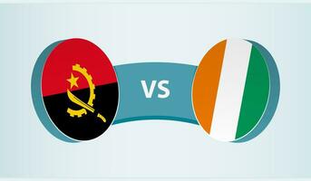 Angola versus Ivory Coast, team sports competition concept. vector