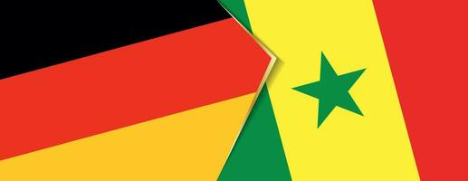 Germany and Senegal flags, two vector flags.
