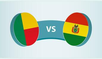 benin versus bolivia, equipo Deportes competencia concepto. vector