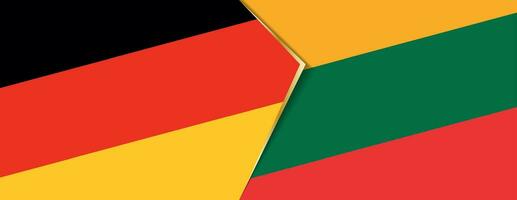 Germany and Lithuania flags, two vector flags
