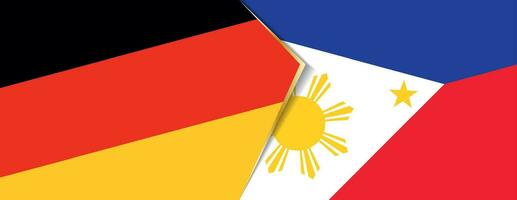 Germany and Philippines flags, two vector flags.