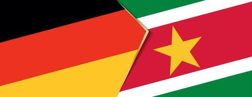 Germany and Suriname flags, two vector flags.