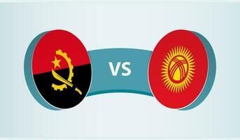 Angola versus Kyrgyzstan, team sports competition concept. vector