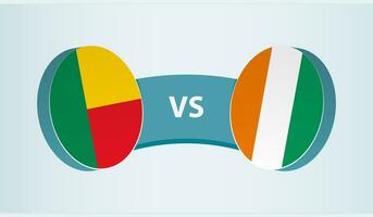Benin versus Ivory Coast, team sports competition concept. vector