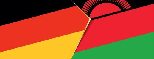 Germany and Malawi flags, two vector flags.