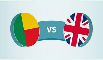 Benin versus United Kingdom, team sports competition concept. vector