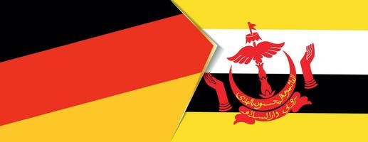 Germany and Brunei flags, two vector flags.