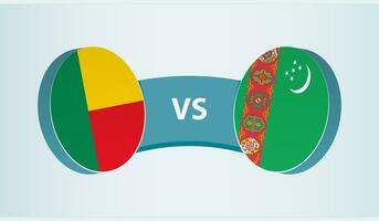 Benin versus Turkmenistan, team sports competition concept. vector