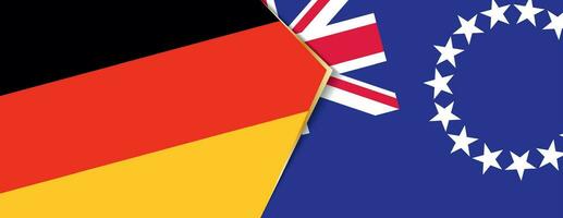 Germany and Cook Islands flags, two vector flags.