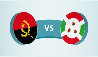 Angola versus Burundi, team sports competition concept. vector