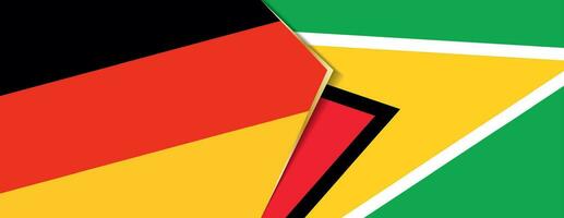 Germany and Guyana flags, two vector flags.