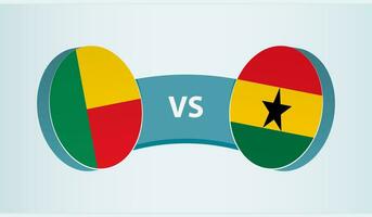 benin versus Ghana, equipo Deportes competencia concepto. vector