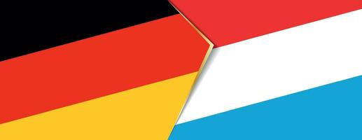 Germany and Luxembourg flags, two vector flags