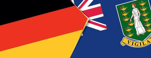 Germany and British Virgin Islands flags, two vector flags.