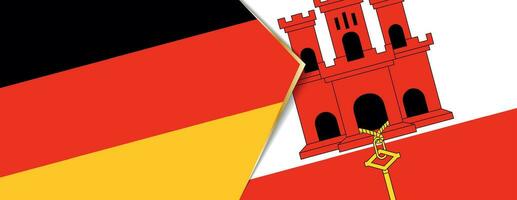 Germany and Gibraltar flags, two vector flags